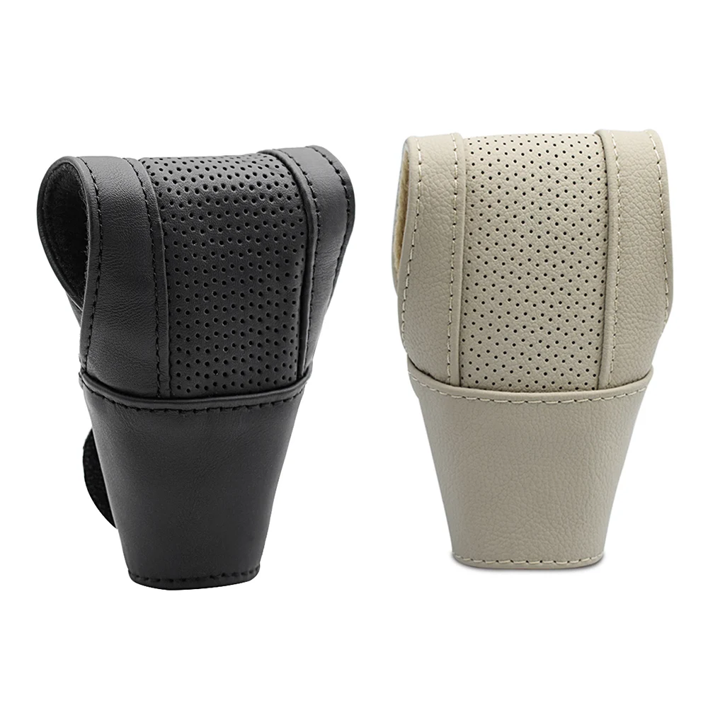 Premium Leather Gear Shift Knob Protective Cover - Anti-Slip & Durable Design