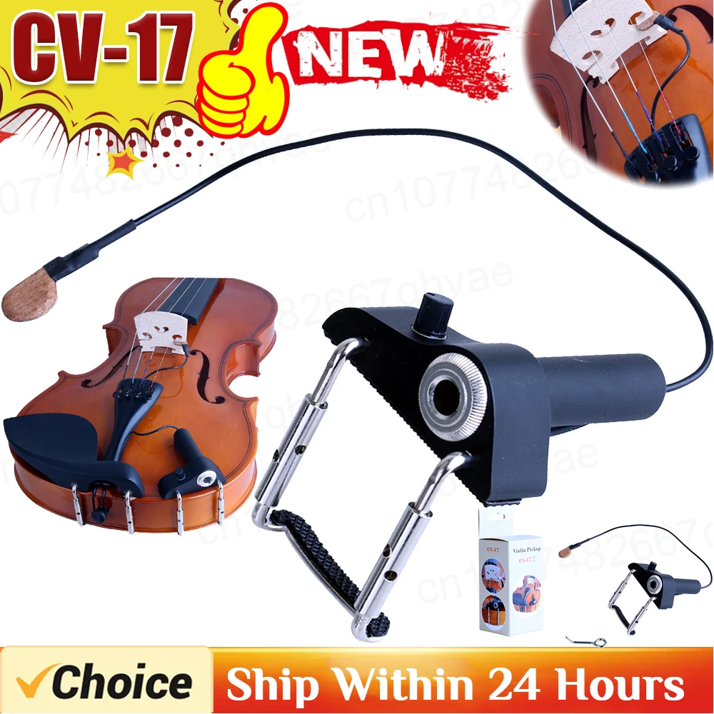 Pickup For Violin Electronic Organ Instant Authentic Acoustic Sound - Easy To Mount Adjusting Placement CV-17