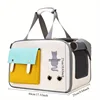 Large capacity pet backpack bag, zip closure, portable and ventilated, with opening and closing doors, suitable for cats and dog 6