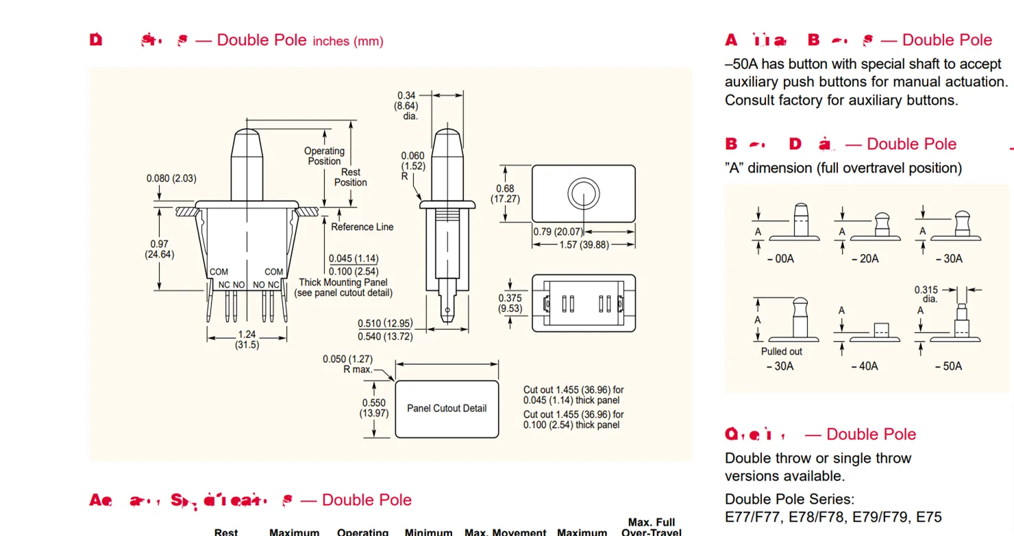 Original neuer 100% 0E79-00A0 Reset-Knopf Mikro-Hub-Entriegelungsschalter 10A 6-polig – Detail 1