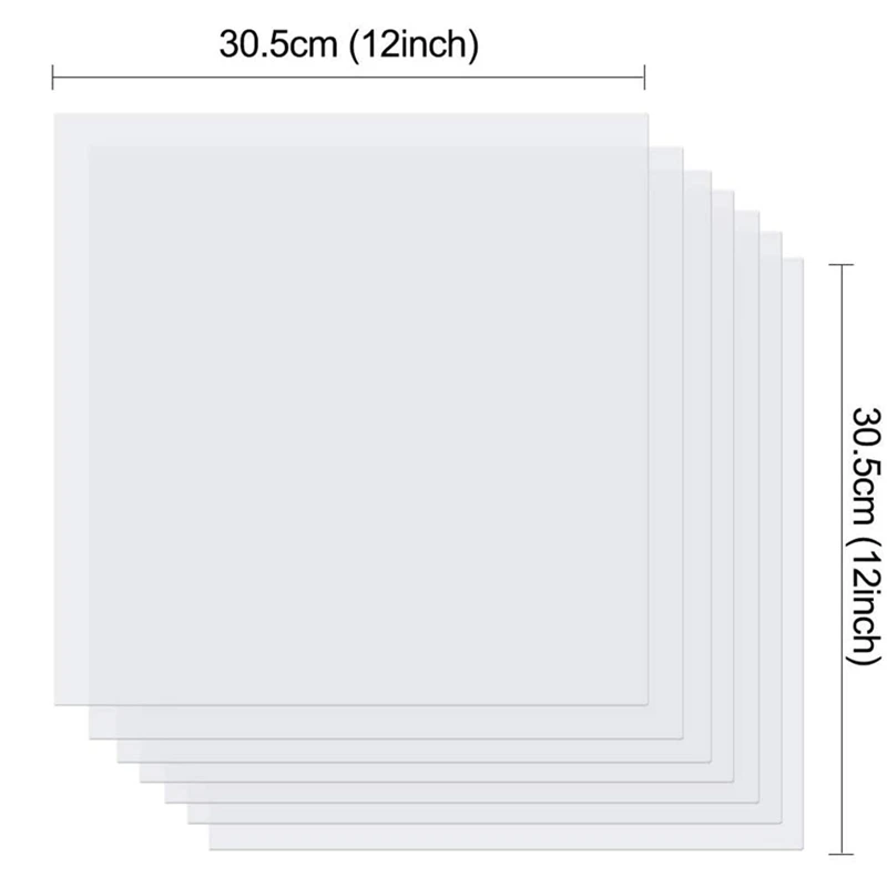 16 Hojas De Plantilla Mylar En Blanco De 6 Mil, 12 X 12 Pulgadas/30,48 X  30,48 Cm, Hojas De Plástico Transparente, Hojas De Acetato Transparente,  Hoja