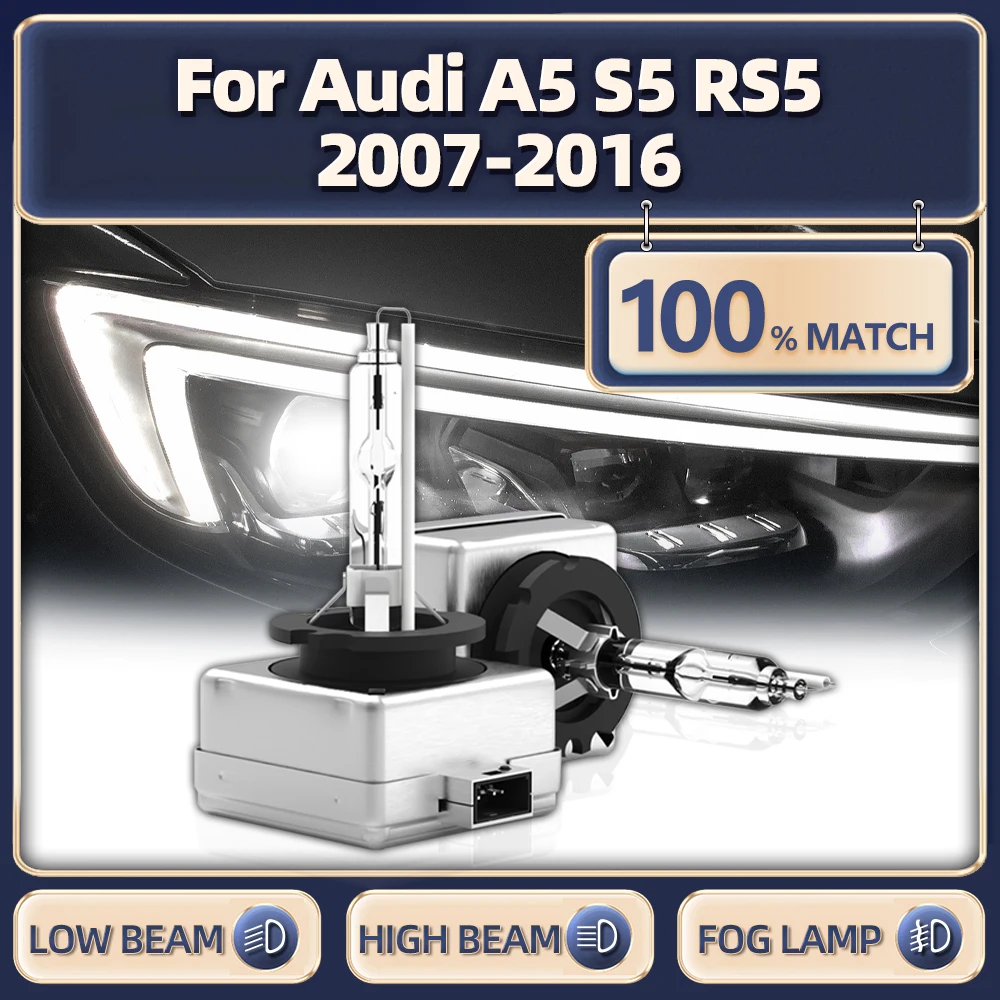 

D3S HID Bulb CBI HID Xenon Headlight Bulb 12V 35W Auto Headlamp 6000K For Audi A5 S5 RS5 2007-2010 2011 2012 2013 2014 2015 2016