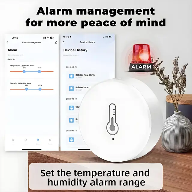Tuya ZigBee Mini Temperature And Humidity Sensor Indoor Humiture Detector Voice App Control Works With Alexa Google Home 4