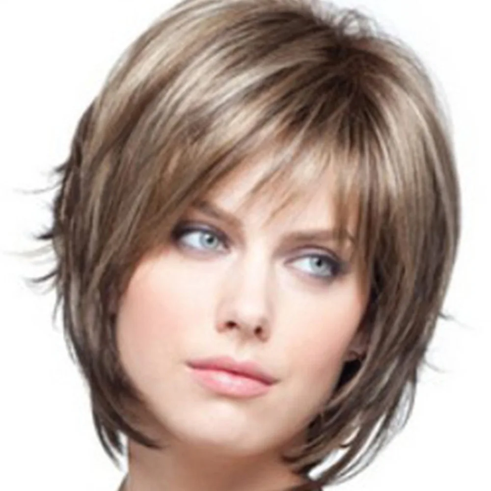 Parrucca sintetica con fascia per capelli corti ricci in seta ad alta temperatura alla moda da donna_voghion.com