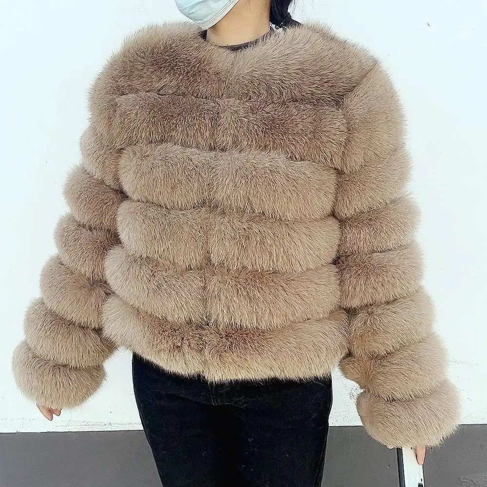 Новое поступление 2023, куртки из натурального меха, женские модные короткие пальто из лисьего меха, зимнее пальто, женская верхняя одежда из меха