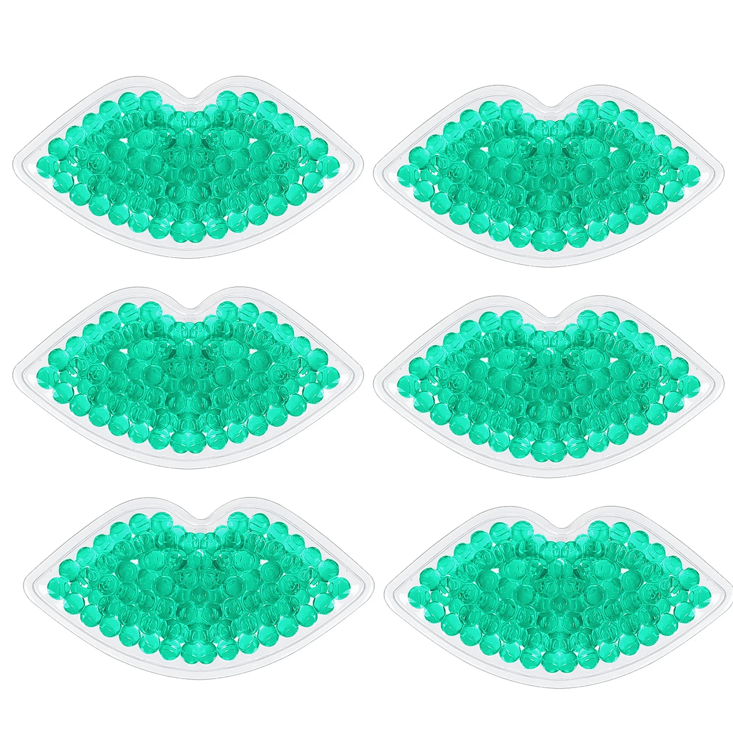 6 Packs Lip Gel Ice Packs Cold Use for Lip Surgery Flexible Reusable Cooling Pad Cold Compress for Cosmetic Injuries Pain Relief