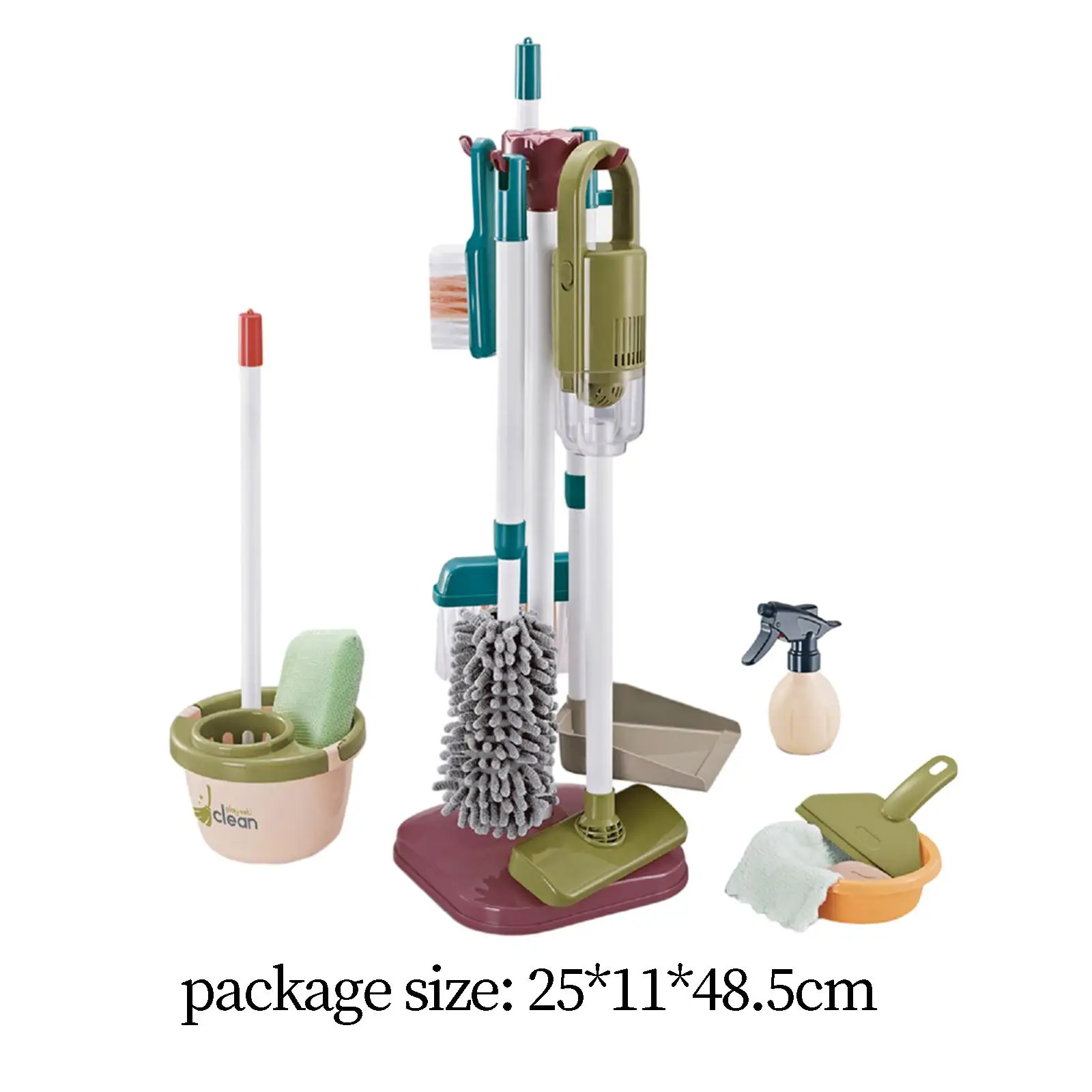Kids Household Cleaning Tool Kids Broom, Dustpan and Mop Set Housework Cleaning 6