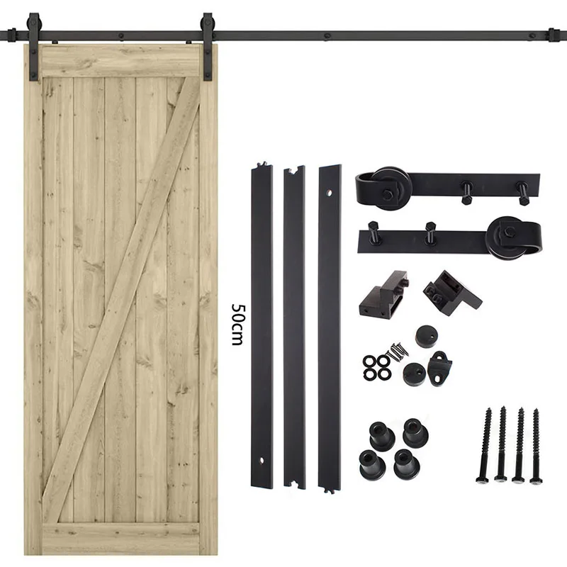 

Sliding Barn Door Hardware Roller Track Rail Kit Set For Closet Cabinet Wood Barn Door Rail Track Kit System 180cm Door Hardware