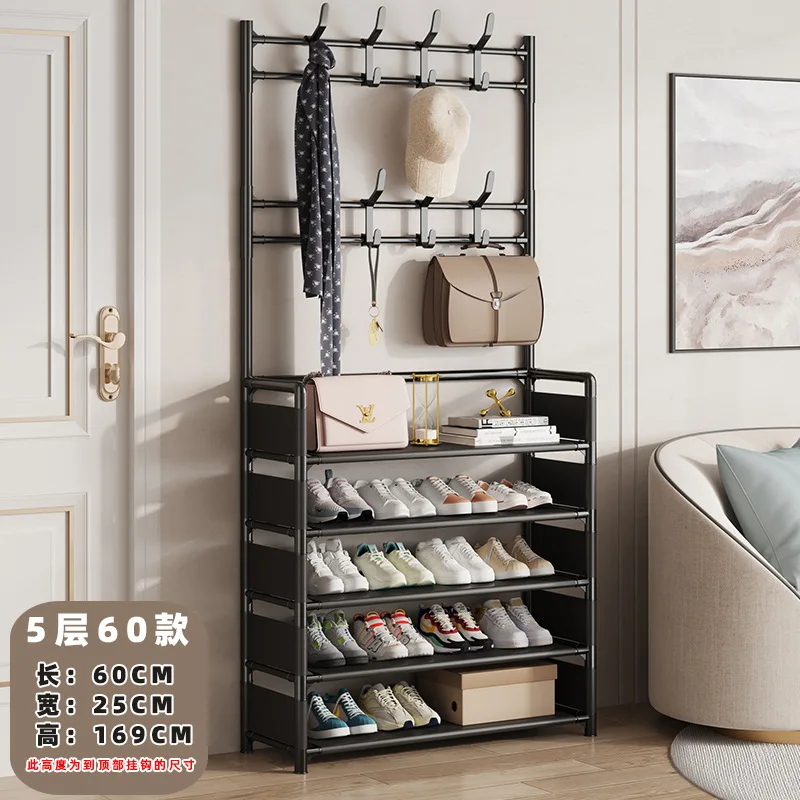 Living Room Wardrobe Coat Rack Entryway Multi-Tier Shoe Rack