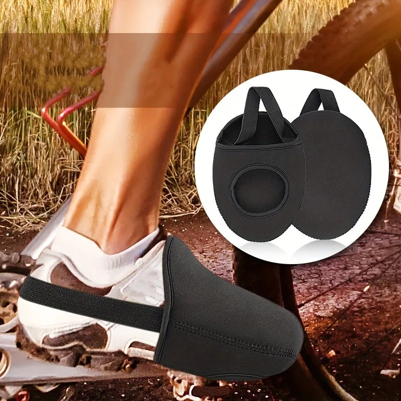 2Pcs Bicycle Half-finger Shoe Covers for Outdoor Cycling Warmth and Protection