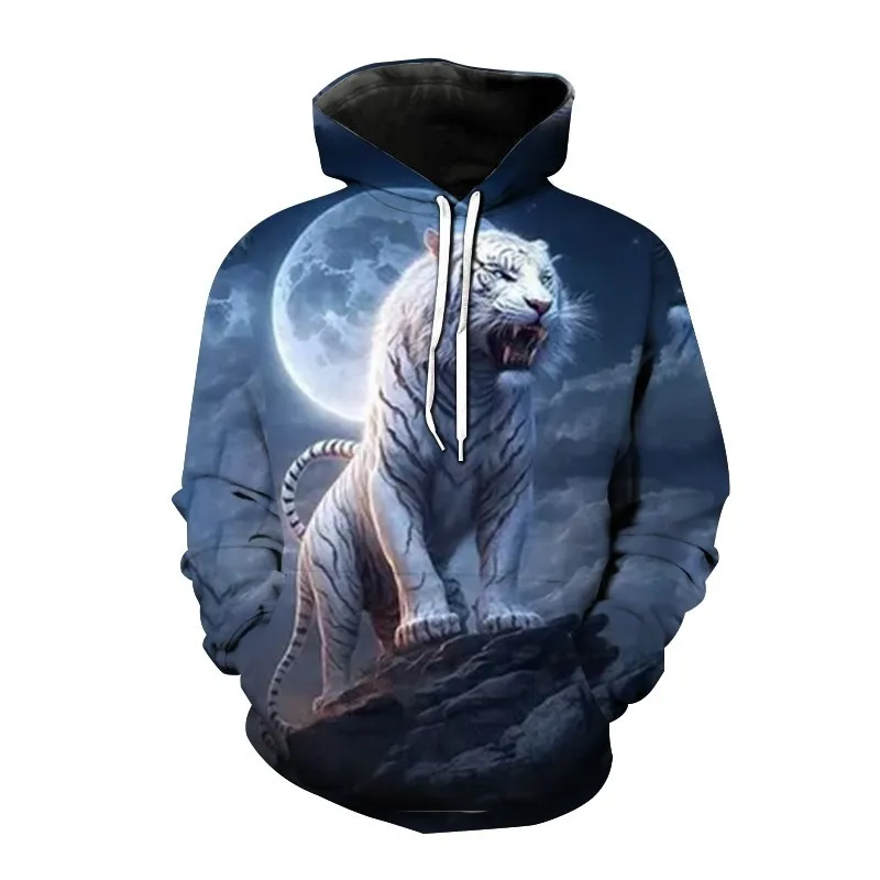 thumbnail image 1 of Sudadera con estampado de tigre para hombre, nueva moda 2023, sudadera holgada con bolsillo y estampado 3D, sudadera de manga larga, ropa para hombre, 1 of 5