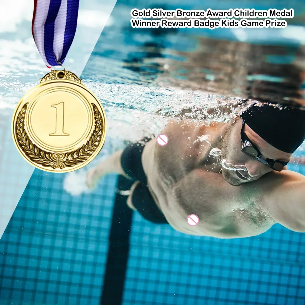 Award medals Gold Silver Bronze Metal Award Medals Winner Reward Football Competition Prizes for Sports Academics or Any Competition Diamete