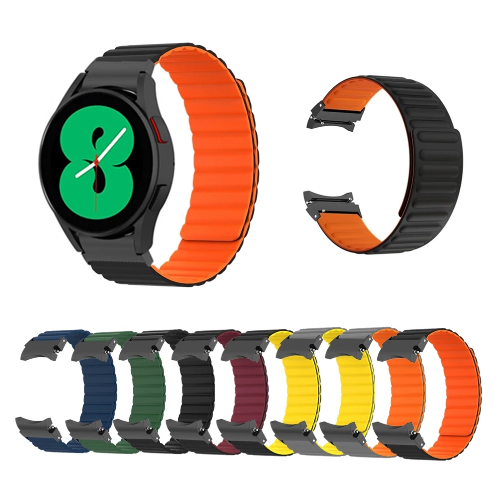 

Magnetic silicone Strap For Samsung Galaxy Watch 5 4 44MM 40mm Watchband Bracelet Band for Watch 5 Pro 45mm / Watch 4 Classic