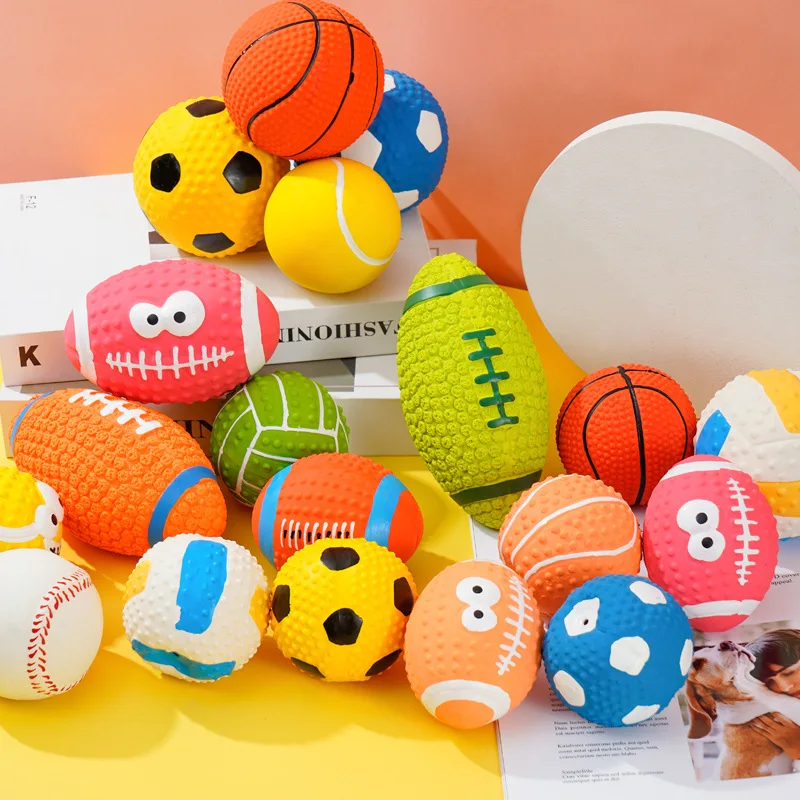 Jouets en Latex pour Chiens - Ballons Rugby, Football, Baseball - 2025 - Vêtement et accessoires pour chiens - Doglovedesign
