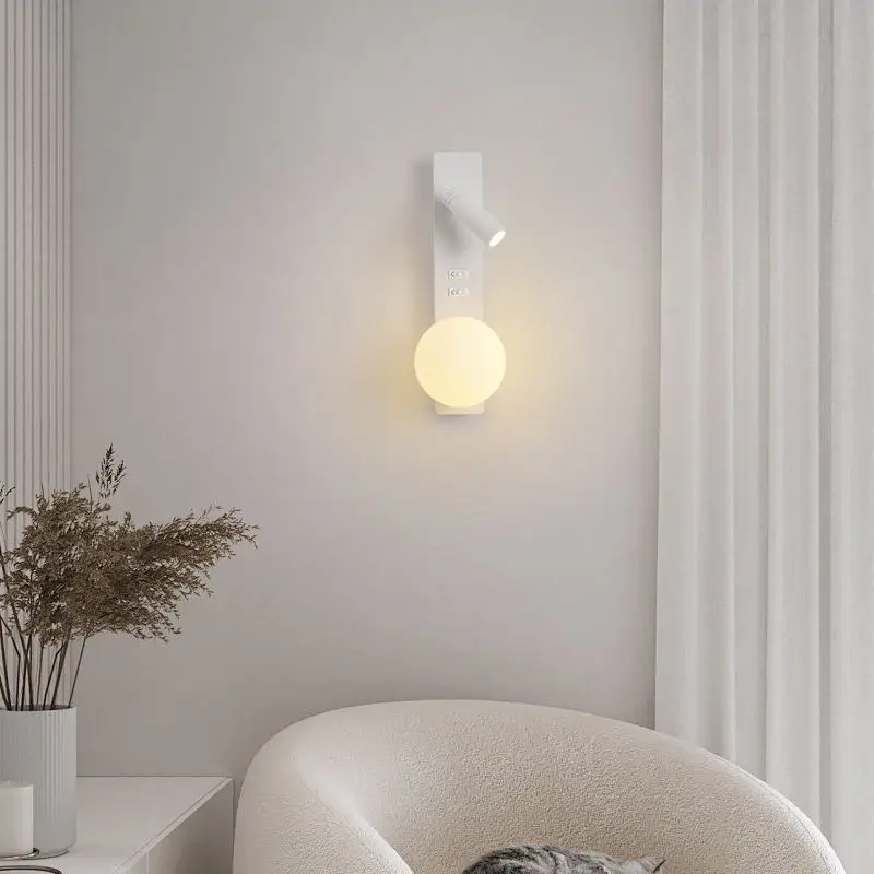 Nordic wall lamp LED indoor lighting 110V 220V art creative wall light for bedroom bedside living room home decor sconces