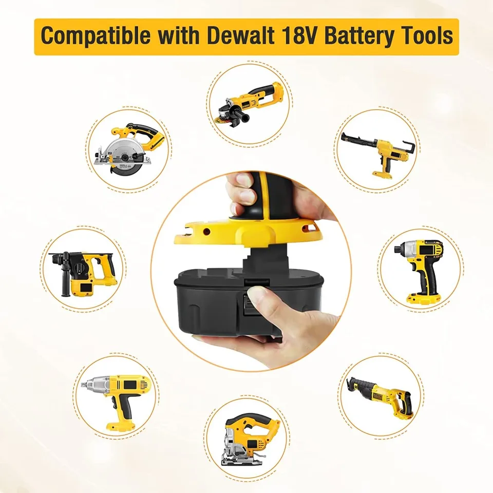 3.6Ah Replace for Dewalt 18V Battery Replacement for Dewalt 18-Volt XRP  DC9096 DC9098 DC9099 DW9098 DW9099 DW9095 DW9096 DE9039