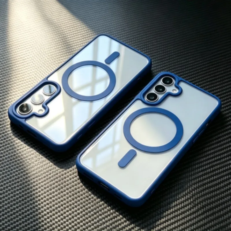 Luxury Transparent Anti-Slip Matte Magnetic Phone Case