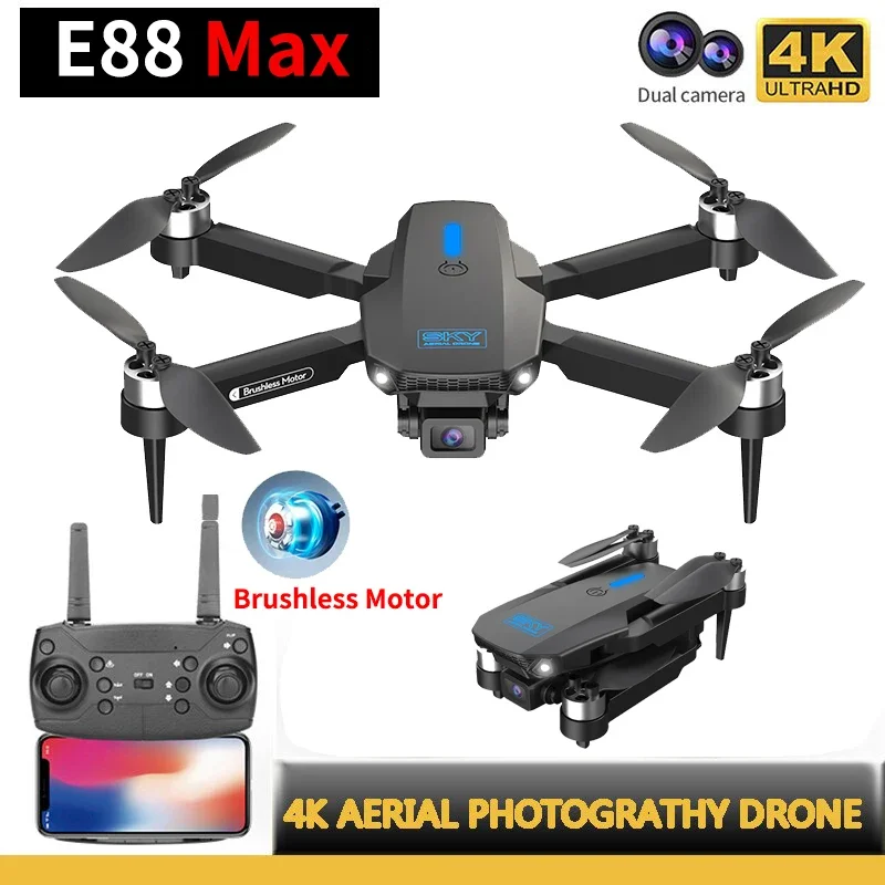 E88MAX Rc Drone Brushless Motor Professional 4K Wide Angle HD Camera e88max-rc-drone-brushless-motor-professional-4k-wide-angle-hd-camera