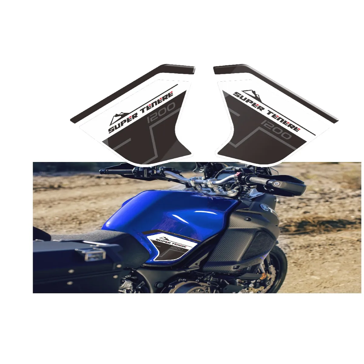 3D Stickers Decals Tank Pad For Yamaha Super Tenere XT1200X XT1200ZE XT 1200 Z ZE ES XTZ XTZ1200E Gas Fuel Oil Kit Knee Fish