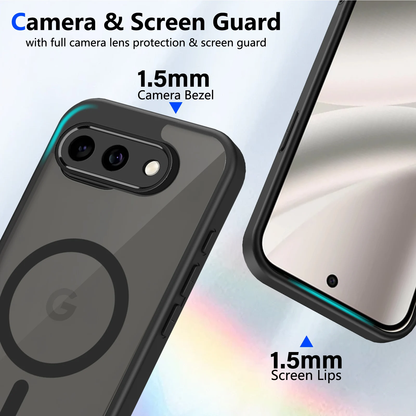 Matte Translucent Magnetic Shockproof Case with Wireless Charging Compatibility