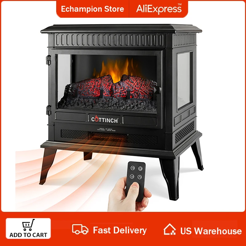 Digital Electric Fireplace With Remote Control Led Emulational Flame Room  Firebox Heater Stove Decoration Warm Air Blower - Fireplaces - AliExpress