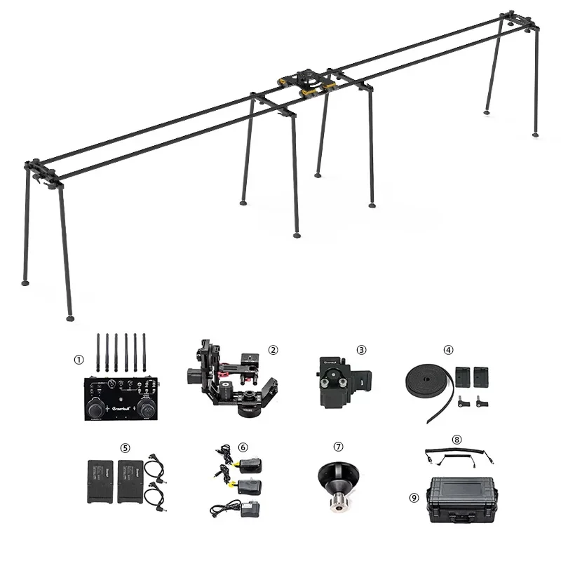 Greenbull BX300/ BX300 Lite Extension DSLR Camera Track Dolly Slider Portable Motorized Slider for camera 1.6 Meter 70KG