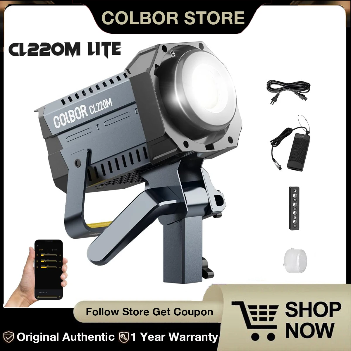 Студийная фотография с монолитным блоком светодиодов COLBOR CL220M LITE 250W