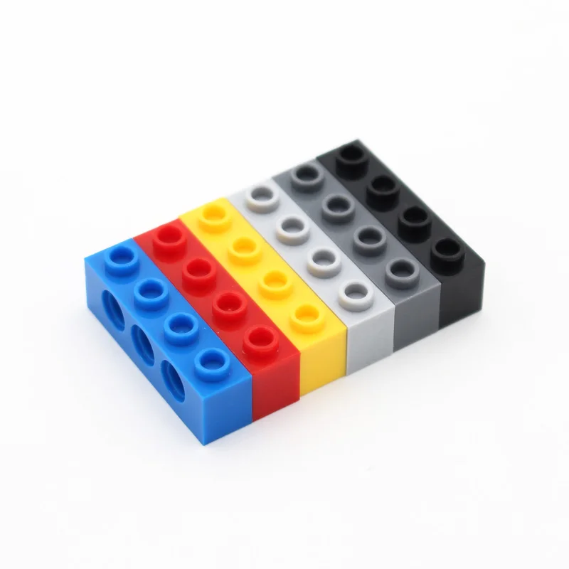 기술 3701 벽돌, 구멍이 있는 두꺼운 벽돌 빌딩 블록, 호환 액세서리 입자, 기계 과학, 1x4, 70 개