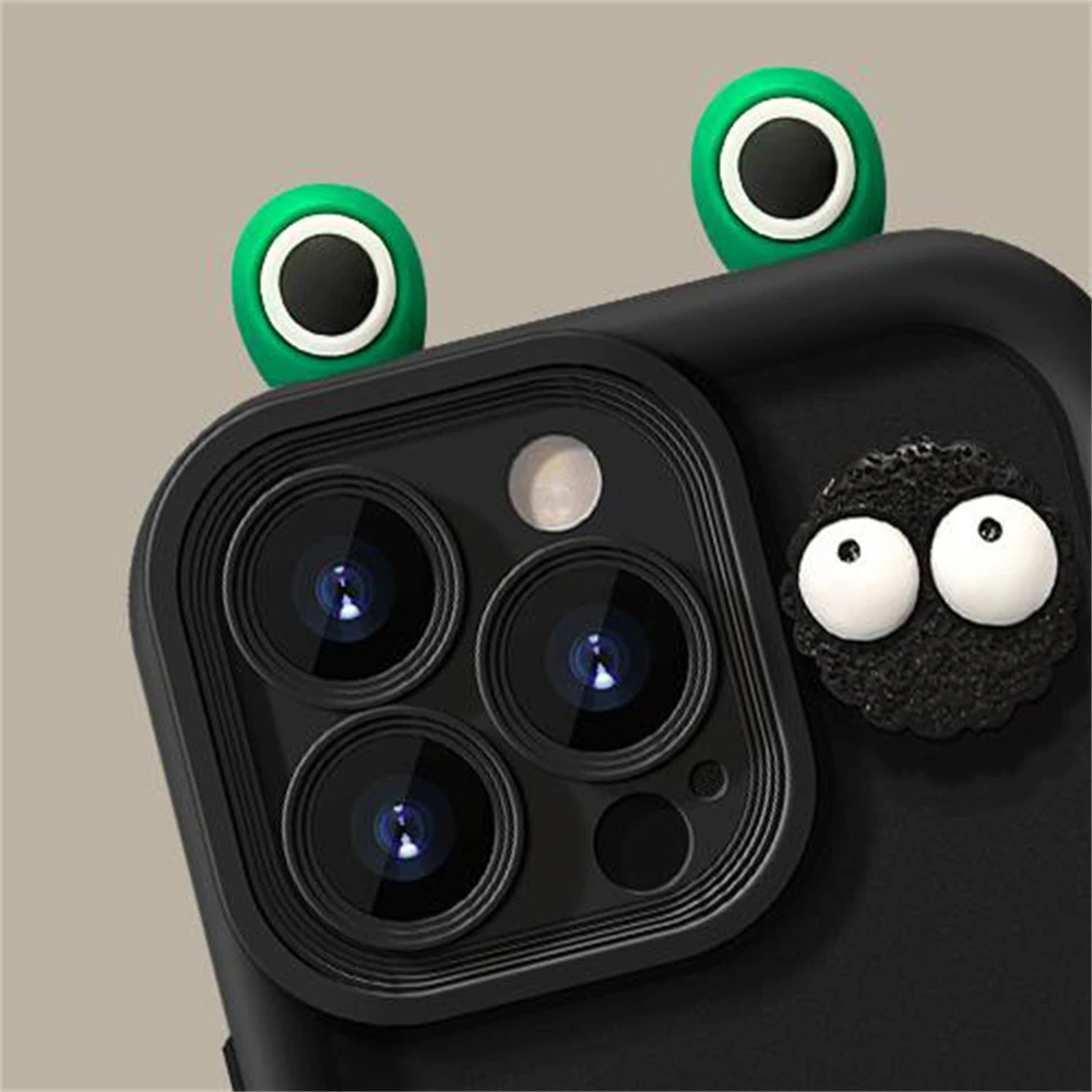 Cute 3d Frog Eye Phone Case For Iphone Pro Max Cartoon Back Cover_voghion.com