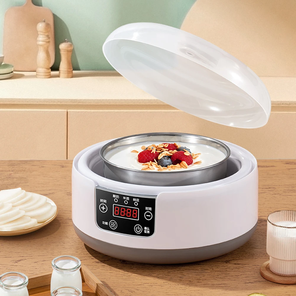 1.2L Automatic Yogurt Maker Constant Temperature Household Natto Maker Low Noise Multi-Function Yogurt Machine for Home Kitchen