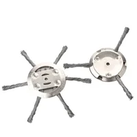6inch Steel Wire Wheel Head Grass Trimmer Head Universal Weed Brush Fit Straight Shaft Brushcutter Removal Moss Rust 2