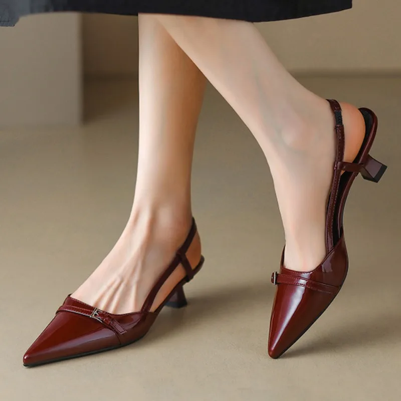 2024nuevoszapatosdevestirdeveranoparaMujer,Sandaliasdecharolsincordonesconpuntaenpico,Sandaliasconhebilla,taconesmedios,SandaliasparaMujer-AliExpress322