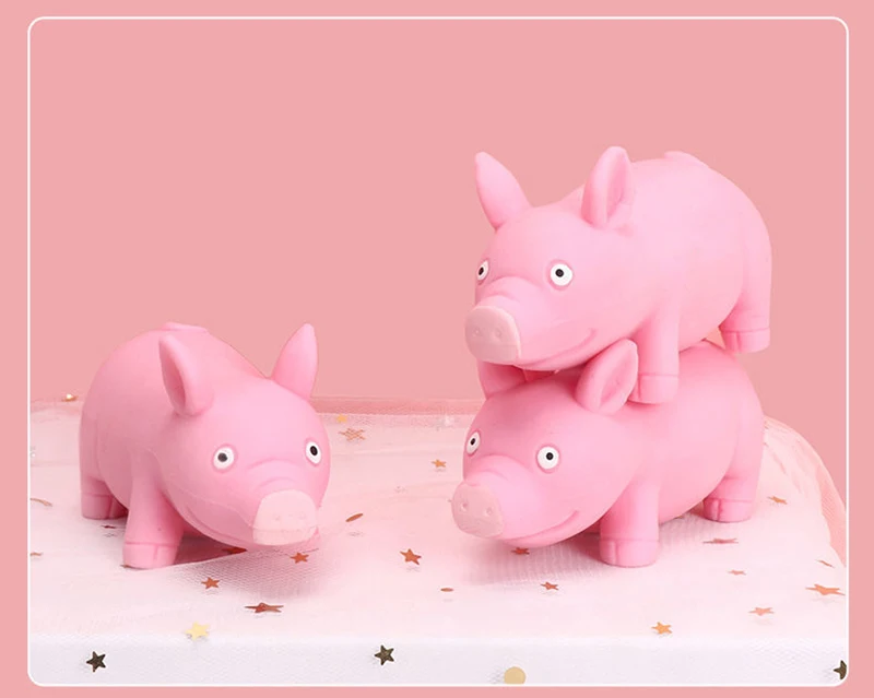net stress ball Antistress Toy Funny Pink Pig Squeeze Toys Rubber Animal Models Venting Wacky Slow Rebound Toys Simulation Toy Pig fidget squishy balls