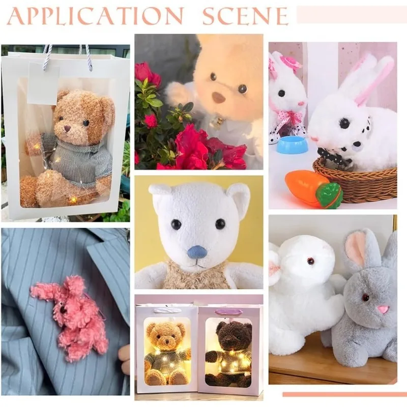 52pcs Animal Safety Noses Plastic Triangle Noses Flocking Nose with Washers Crochet for Teddy Bear Animal Puppet Crafts