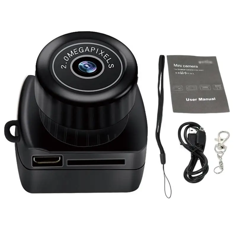작은 카메라 Y2000 USB 충전식 DV/ DVR 카메라, 인터넷 채팅, 640P480P 비디오, 사이클링 하이킹 HD 카메라, AVI