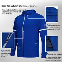 Karentea veste de course hommes à capuche sport Jogging vêtements de sport réfléchissants en plein air unisexe femmes salle de sport respirant manteau bleu violet marine 3