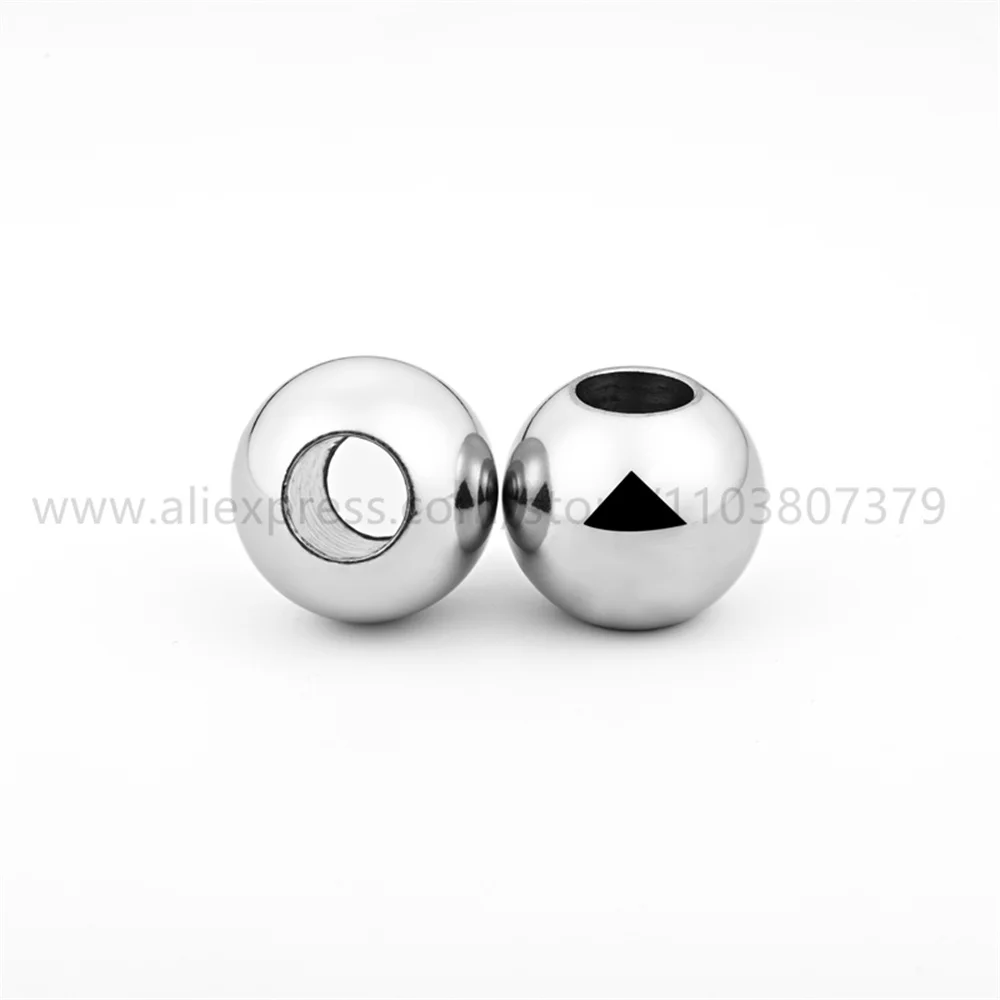 Dia 2-30mm Through-Hole Stainless Steel Ball Solid Unthreaded Steel Bead Piercing Ball For Decoration/Bracelet/Hardware/DIY