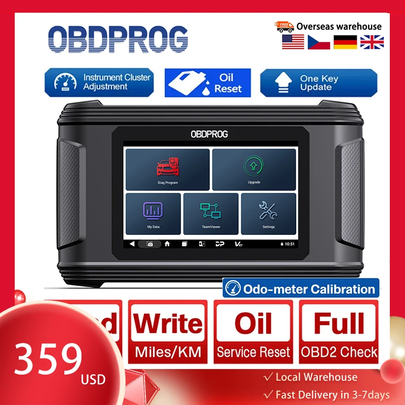 

OBDPROG M500 Car Cluster Calibration Tools OBD2 Diagnose Oil Reset Instrument Adjustment Tool Code Reader Automotive Scanner