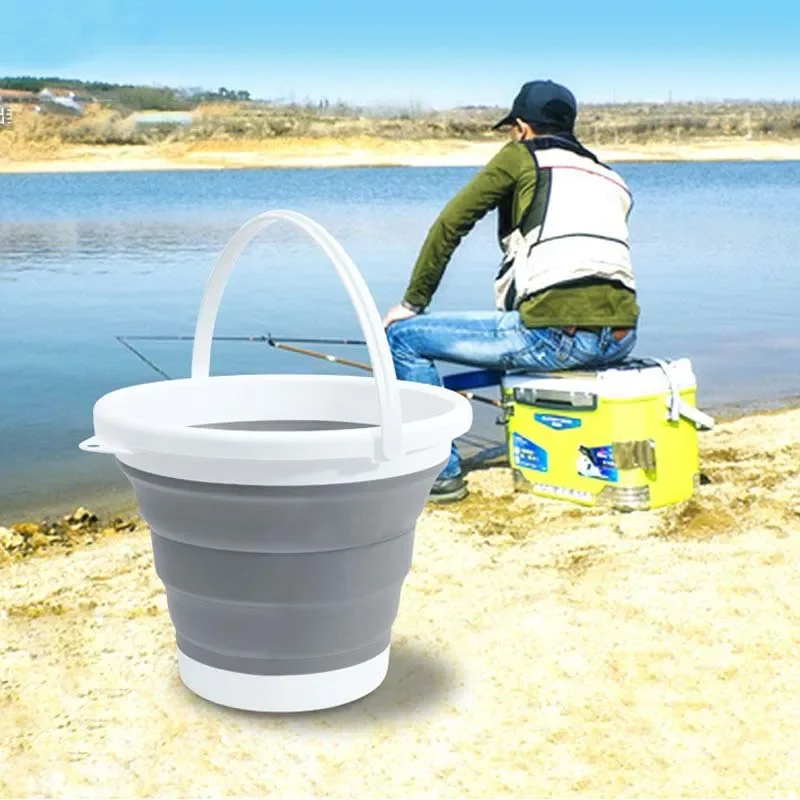 Portable Car Wash Bucket Folding Bucket Space-saving Collapsible Silicon Car Washing Buckets Outdoor Fishing Travel Camp Buckets