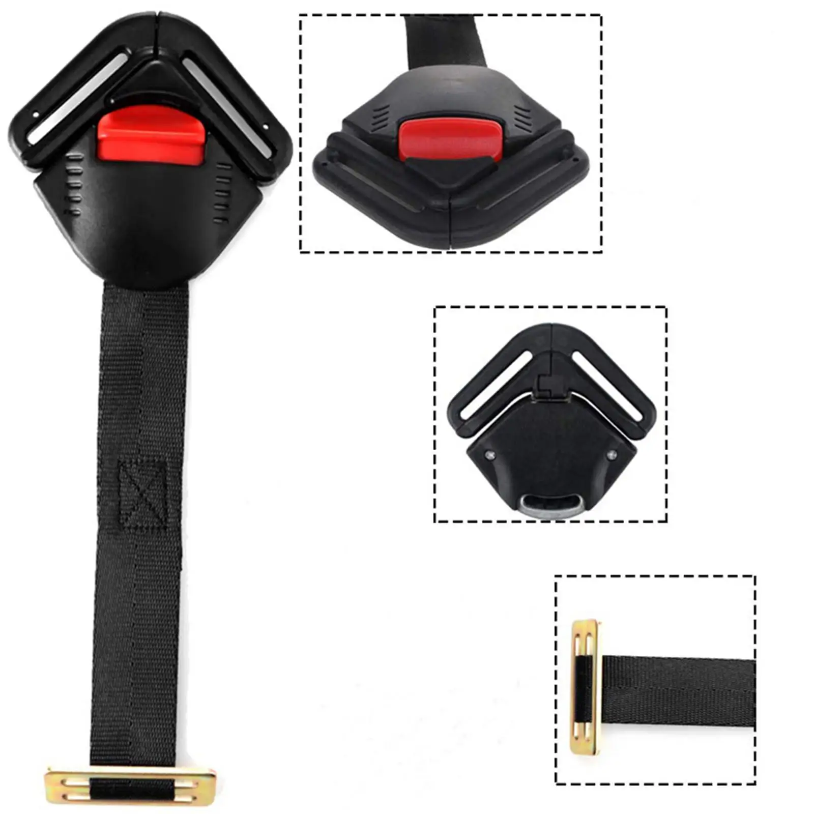 Car Child Seat Safety Belt Buckle 5 Point Accessories Adjustable Strap