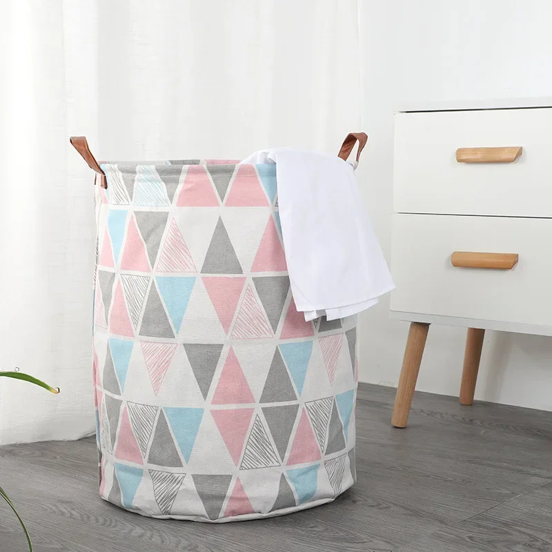 Large Capacity Fabric Laundry Basket Folding Waterproof Clothes Storage Basket Home Children Toy Sundries Storage Bag Organizer 5