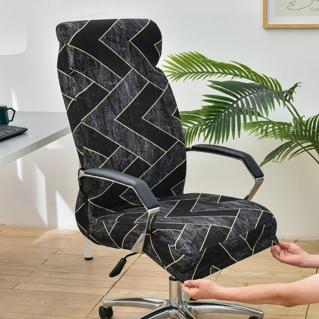 Elastic Rotating Office Chair Cover With Back Anti-dirty Computer Seat Case Spandex Gaming Chairs Slipcover for Armchair 2