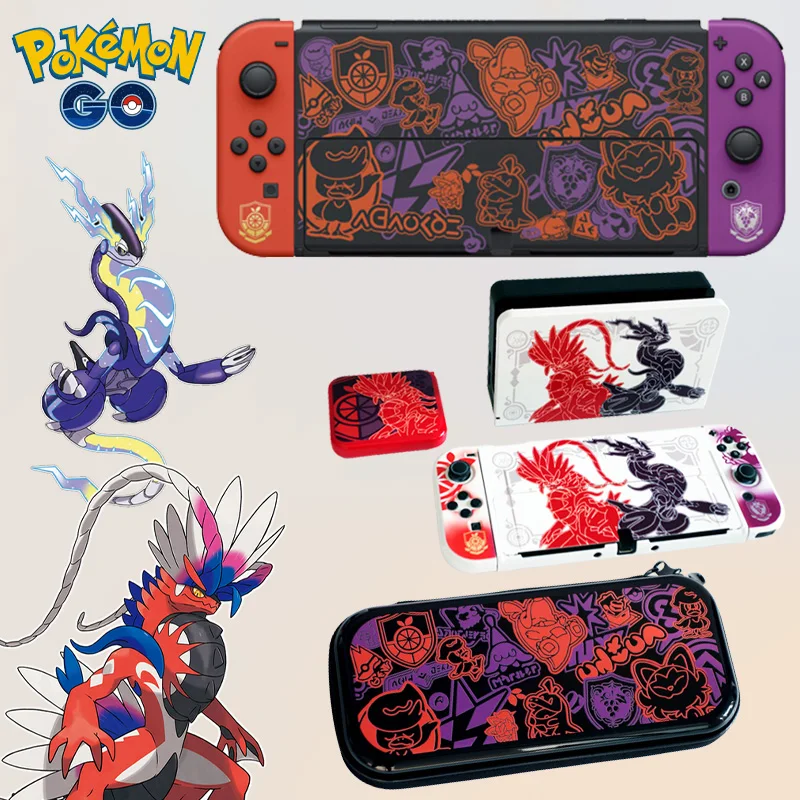 Pokemon New Ns Switch Scarlet And Violet Anime Shell Cover Storage Bag Custodia Impermeabile Per Il Trasporto Nintendo Switch Accessori Oled