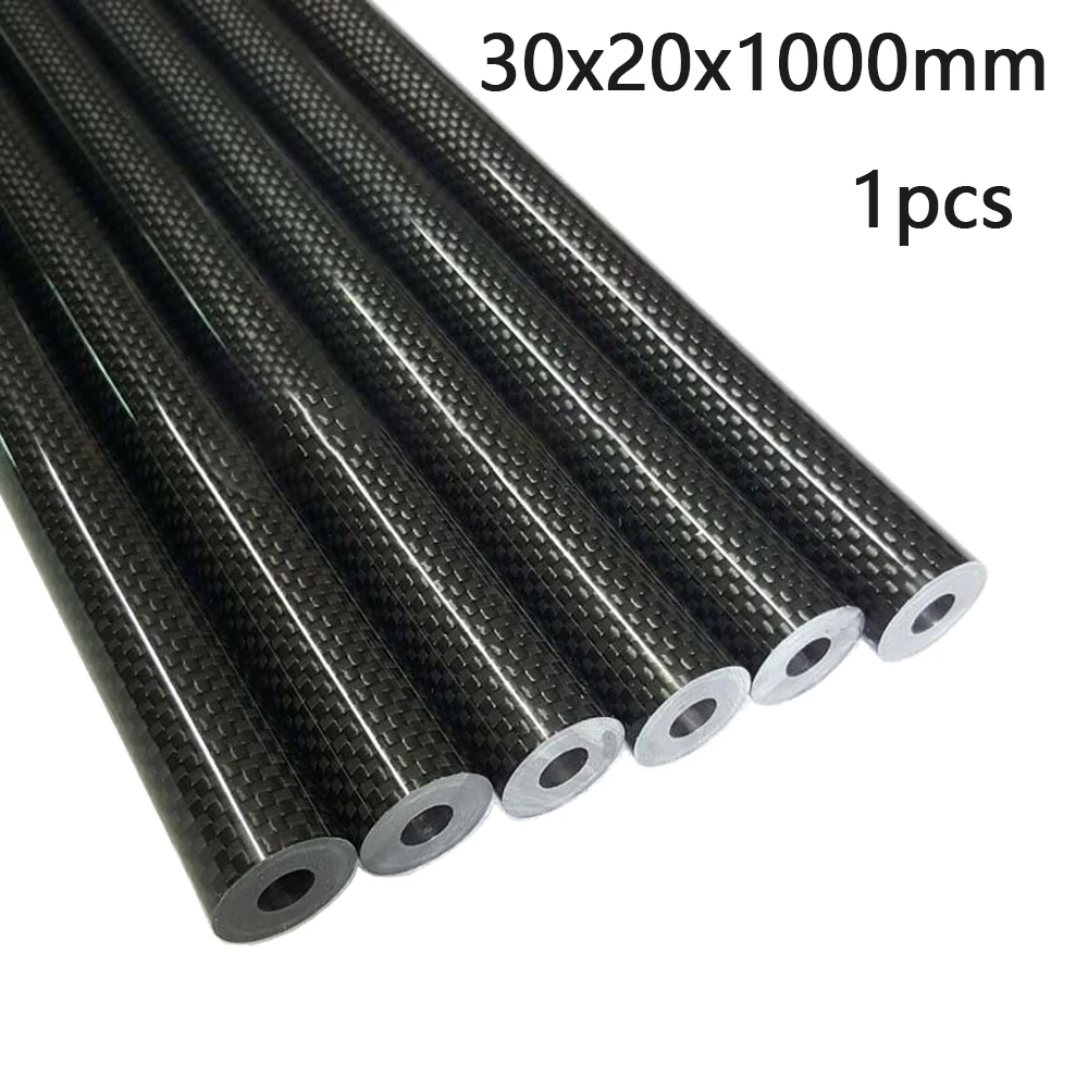 Tubo Circolare In Fibra Di Carbonio 3k 100% Lunghezza 500mm Twill