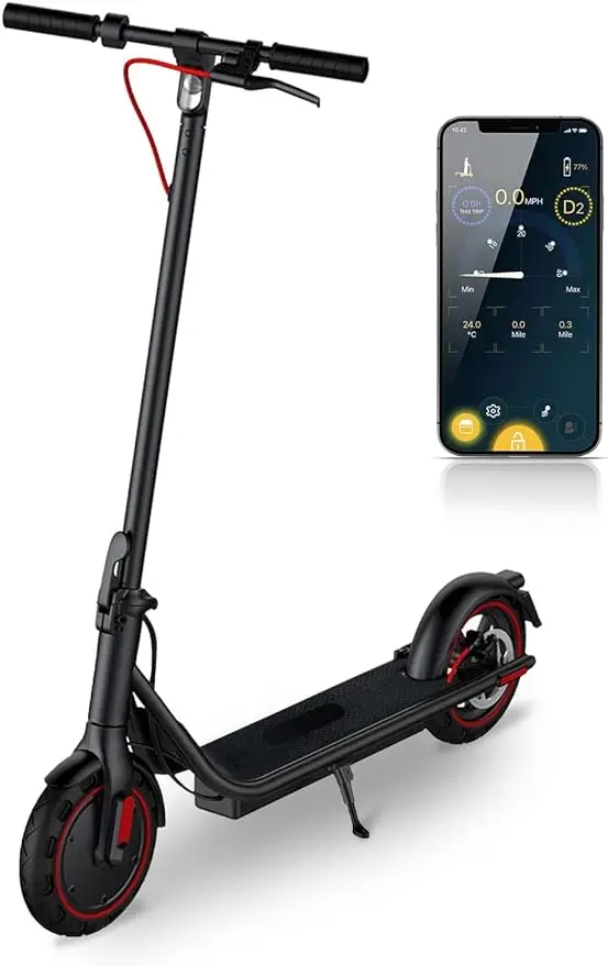 

Electric Scooter 450W Powerful Motor,19mph Speed and 8.5” Honeycomb Solid Tires,Anti-Theft Lock,Wide Deck Portable & Folding e