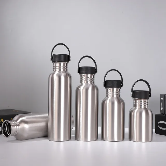 Portable Stainless Steel Water Bottle with handle 2000ml/1000ml/500ml Sports Flasks Travel Cycling Hiking Camping bicycle flask 4
