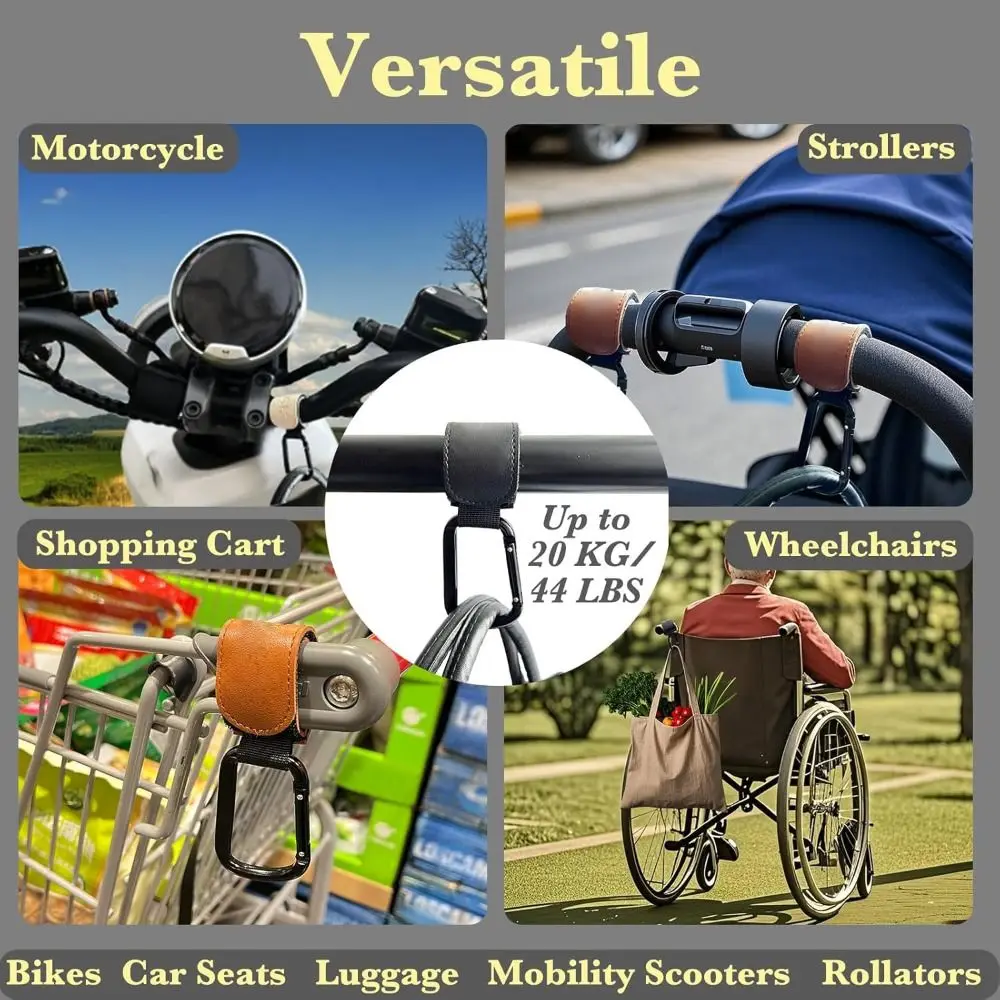 Brown Adjustable Stroller Hooks for Shopping