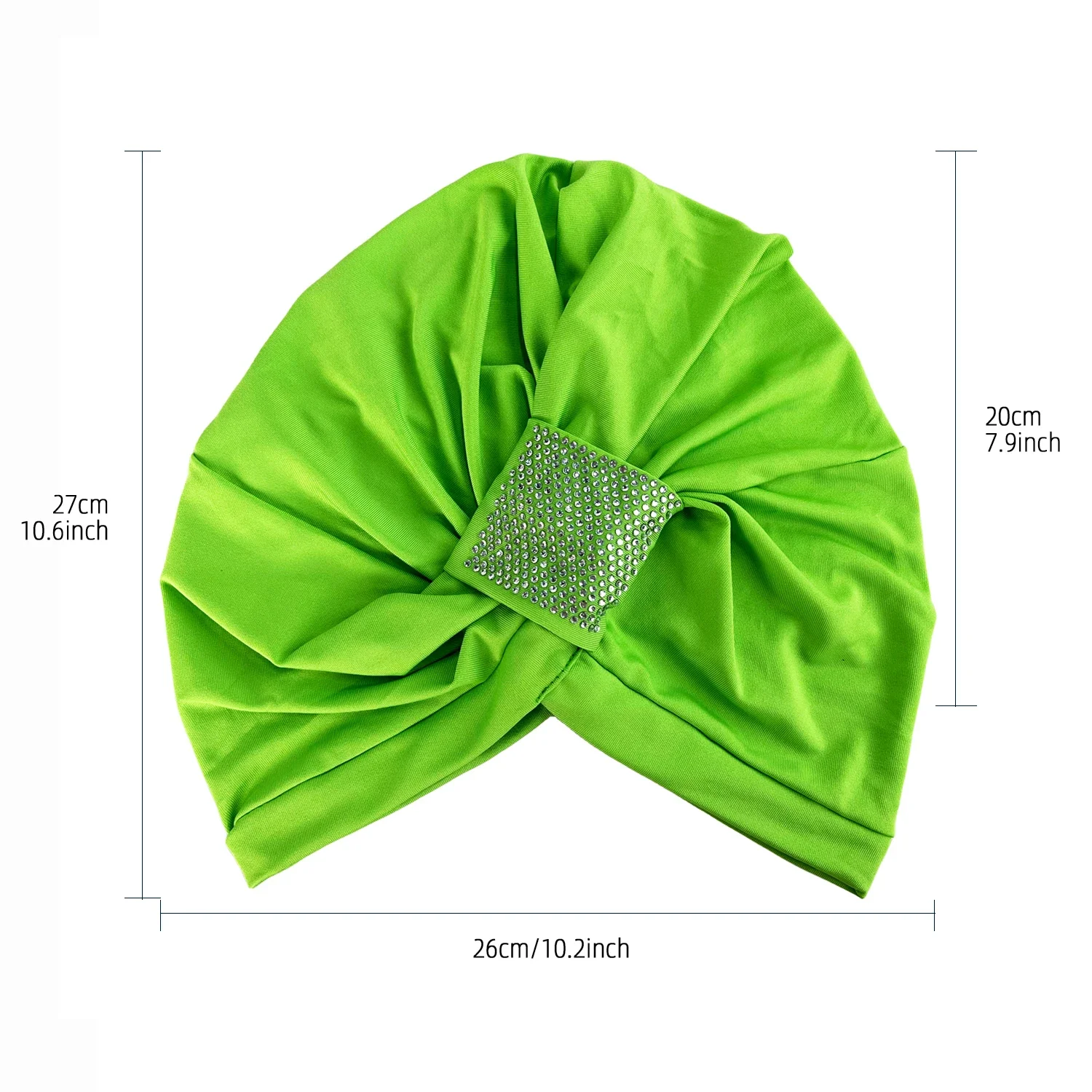 Women Luxury Rhinestone Deco Turban Hat Cross Elastic African Wrap Head Headgear Headtie Muslim Hijab Scarf Turbante Mujer 2