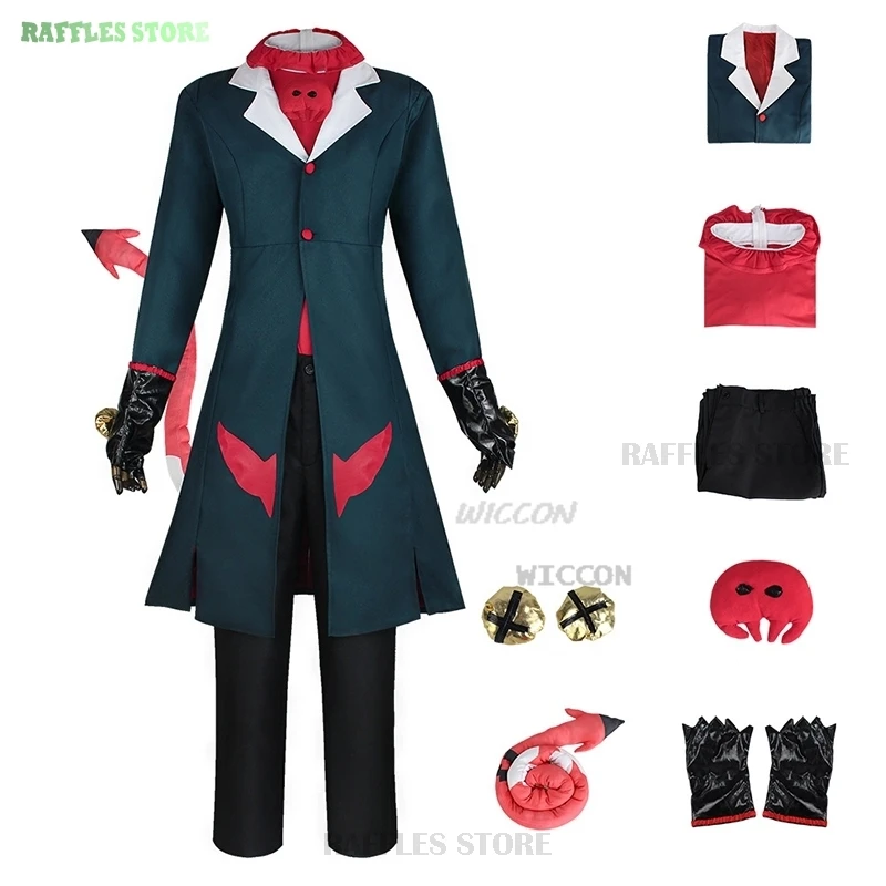 

Anime Hasbin Cosplay Hotel Blitzo Helluva Cosplay Boss Costume Man Uniform Halloween Carnaval Clothing Hasbin Cos Hotel Blitzo