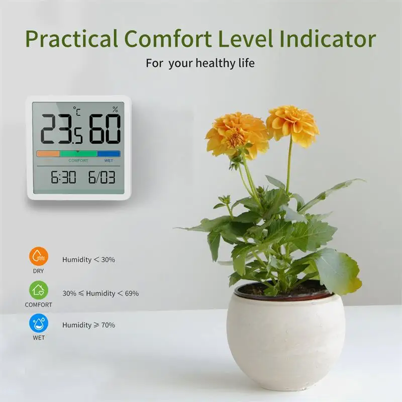 Digital Home Indoor Temperature Humidity Meter LCD Digital Thermometer Hygrometer thumbnail 7